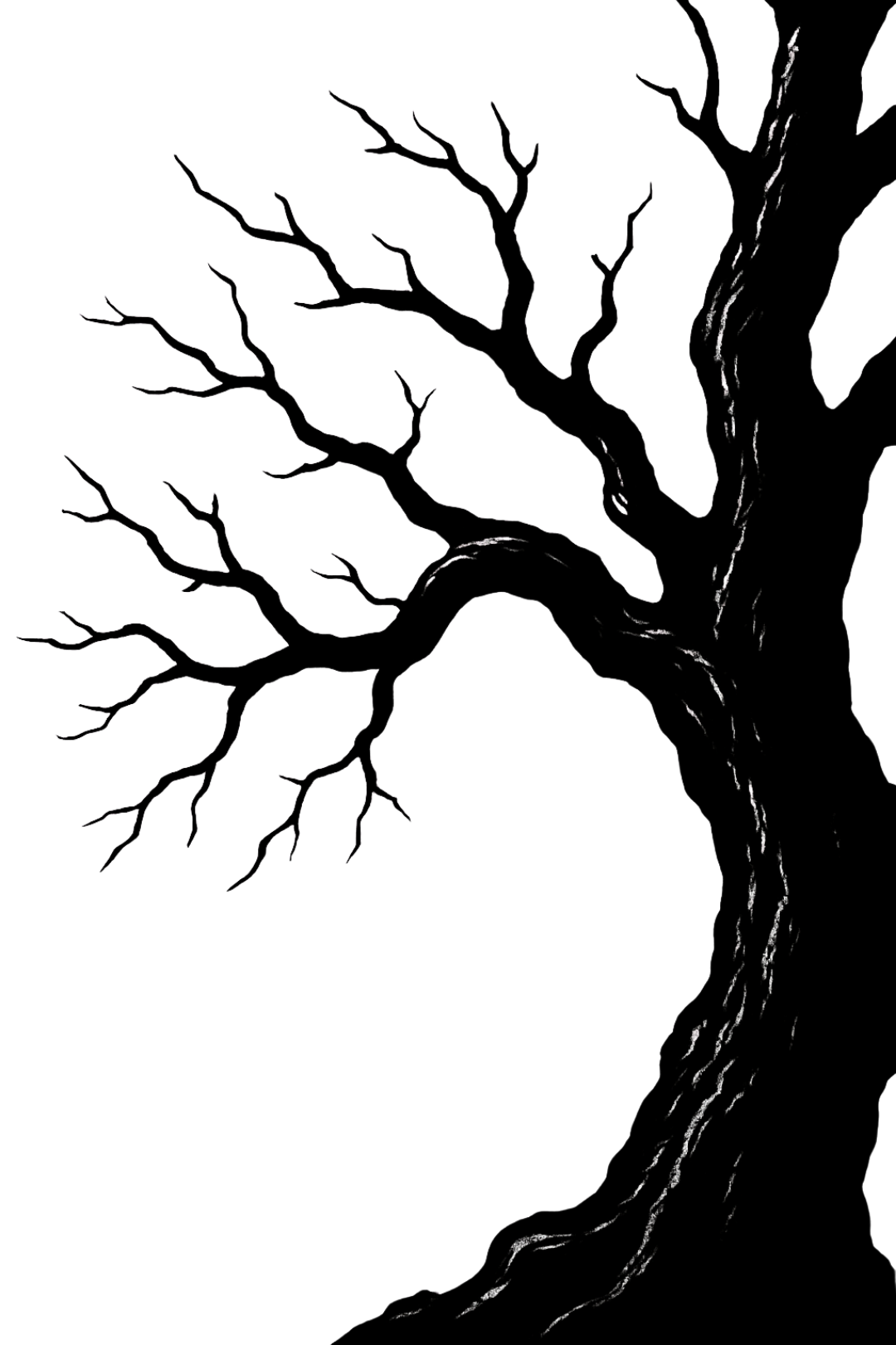 Foreground right tree